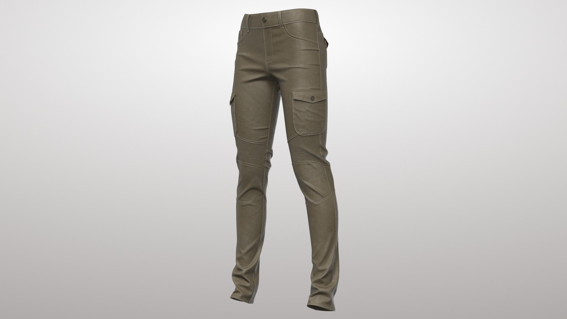 Female Leather Jacket Pants and Boots 1v 3D Model