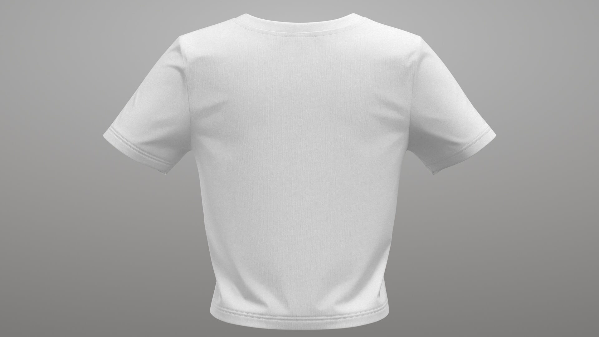 Female Short T-Shirt 3D Model