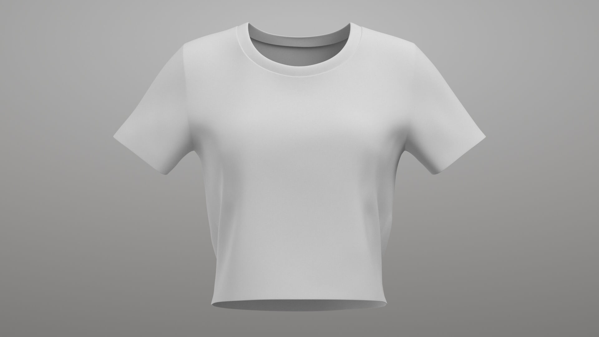 Female Short T-Shirt 3D Model