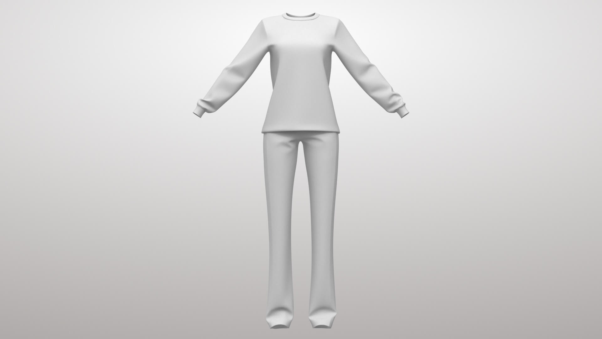 Female Sportswear 1v 3D Model
