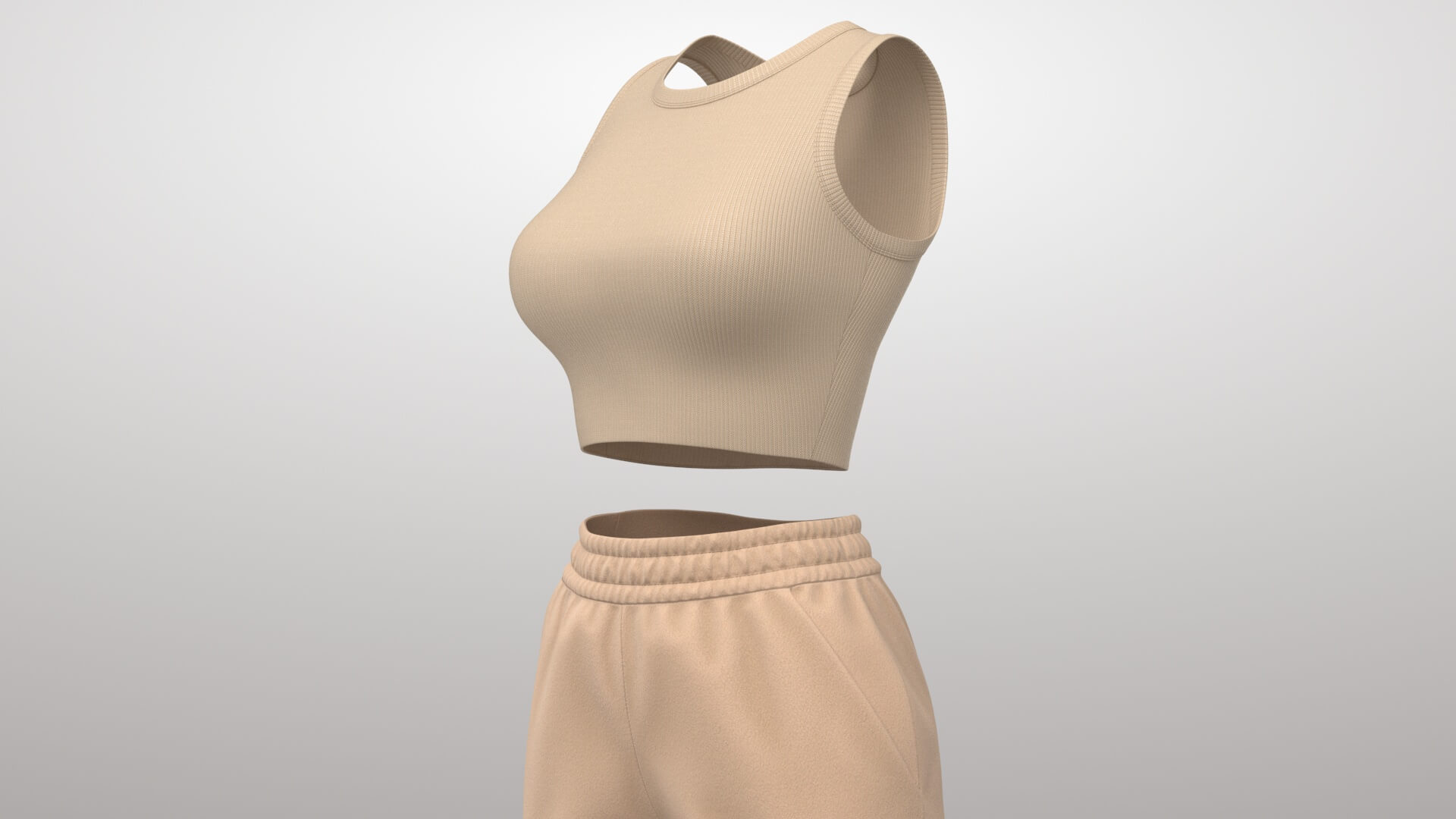 Female Sportswear Top 3D Model