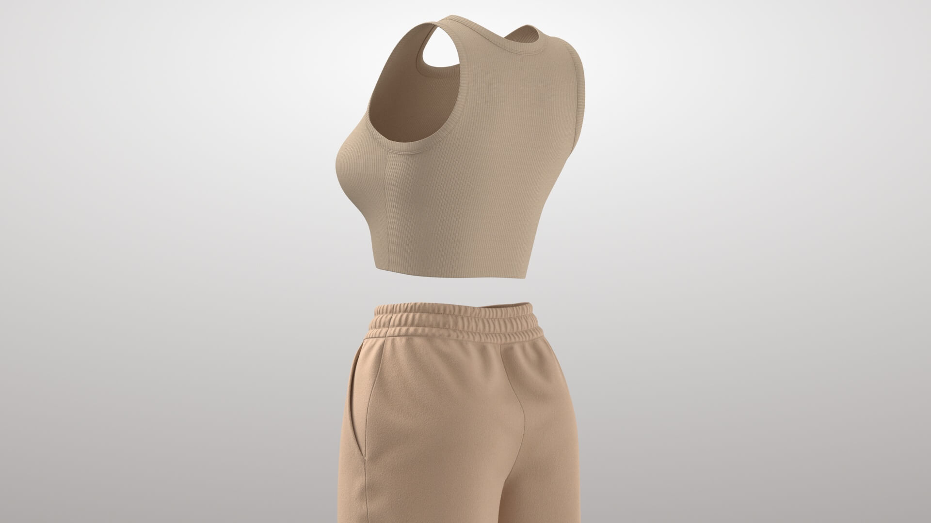 Female Sportswear Top 3D Model