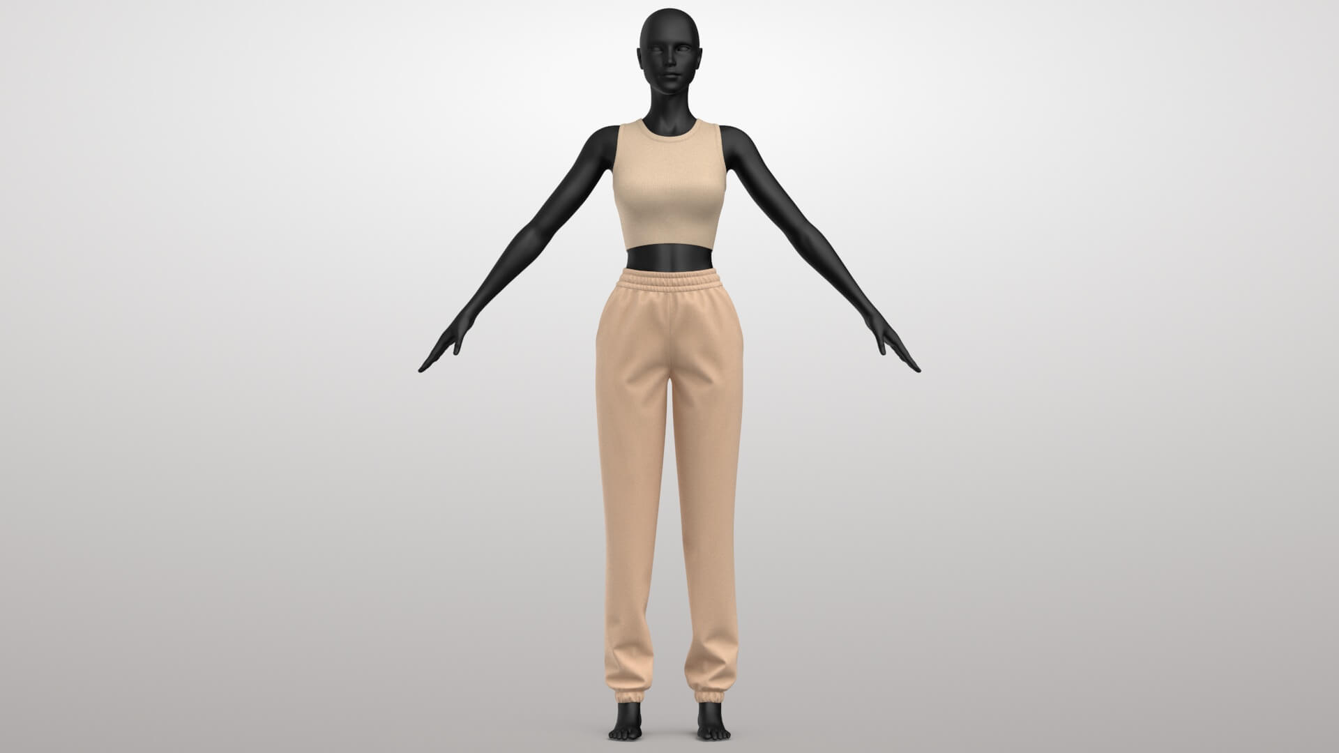 Female Sportswear Top 3D Model