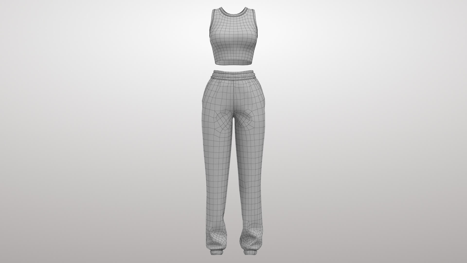 Female Sportswear Top 3D Model