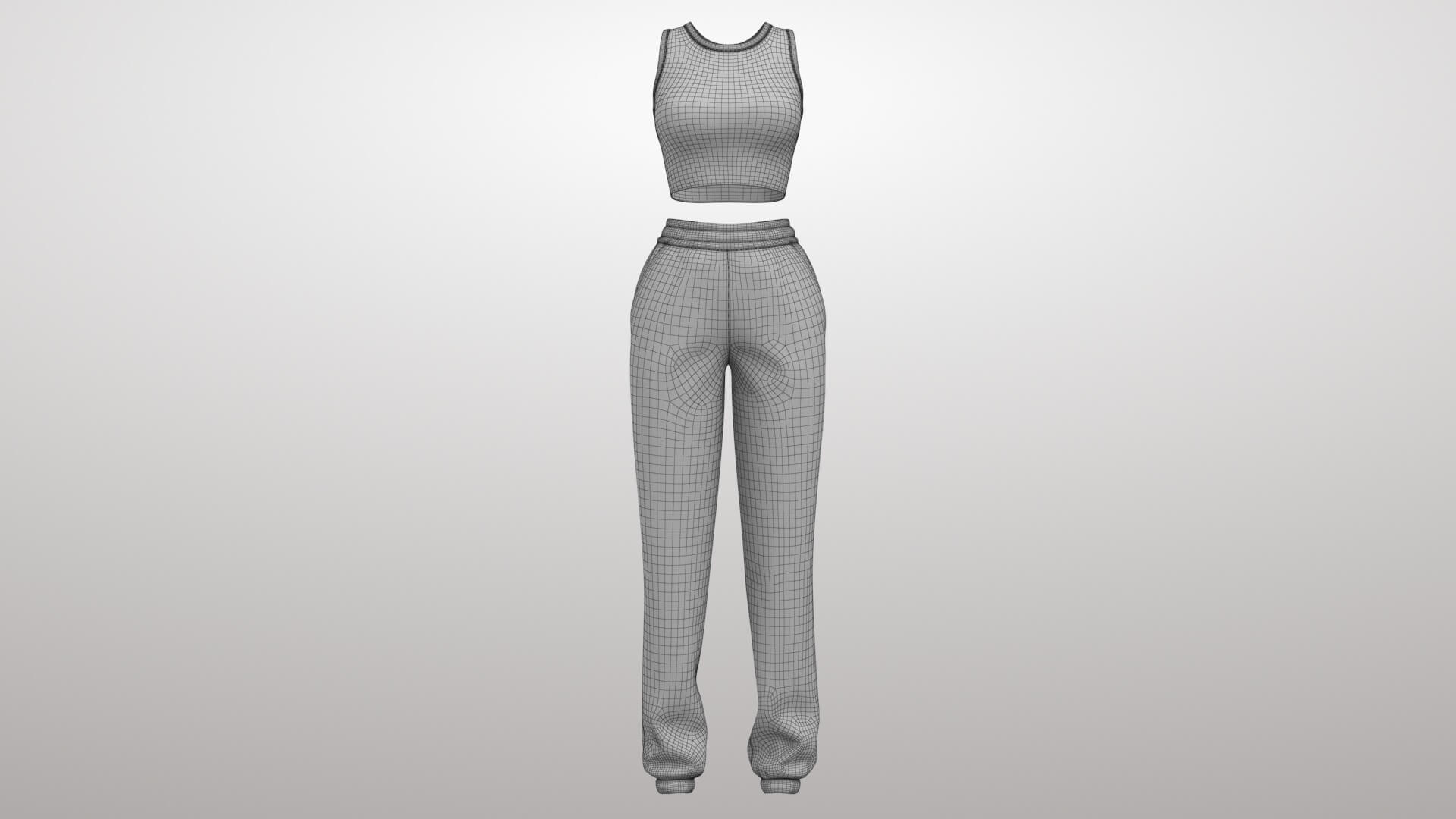 Female Sportswear Top 3D Model