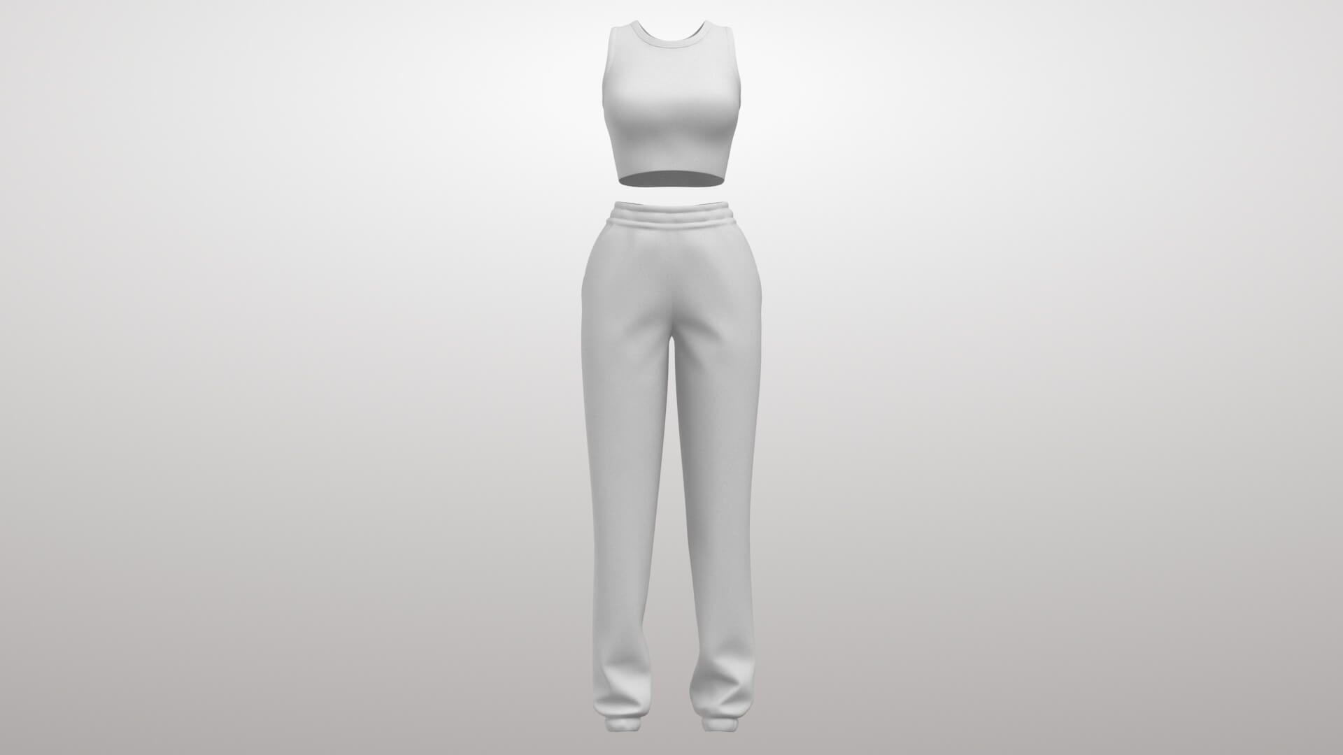 Female Sportswear Top 3D Model