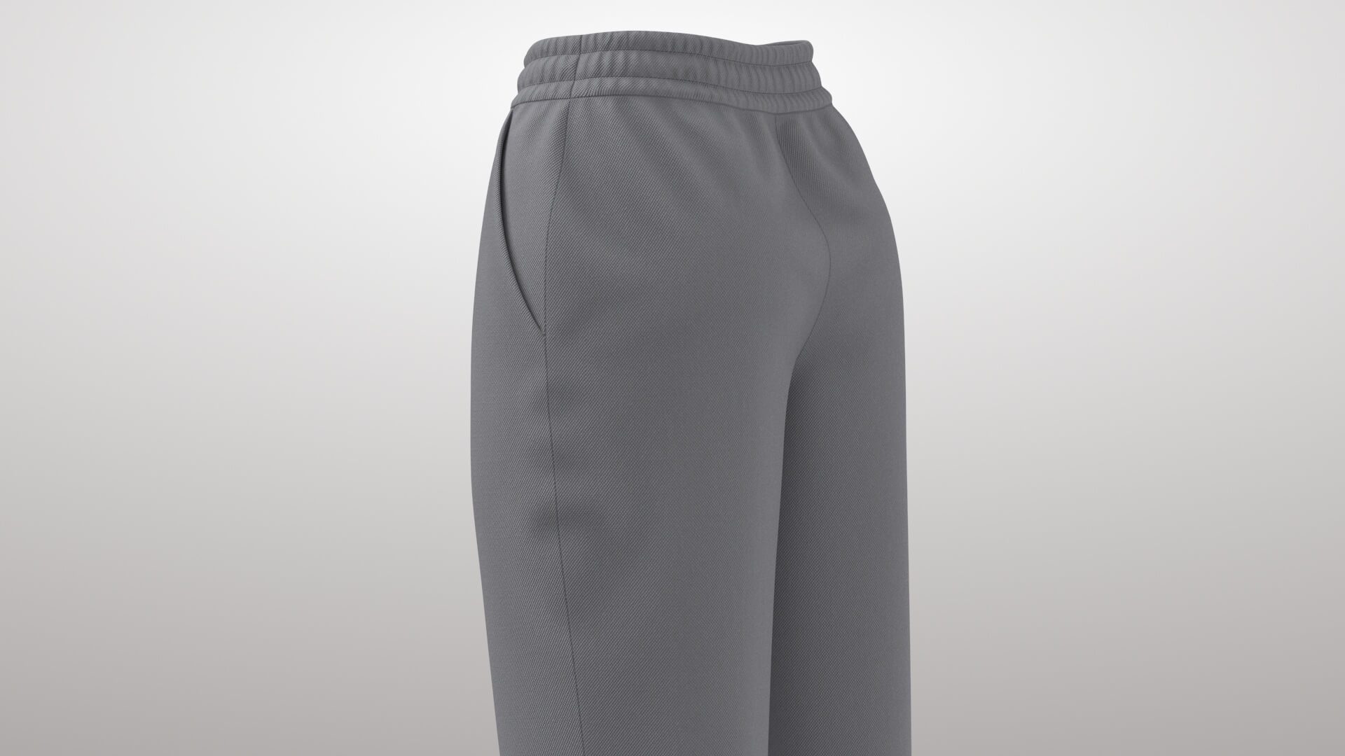 Female Sweatpants 1v 3D Model