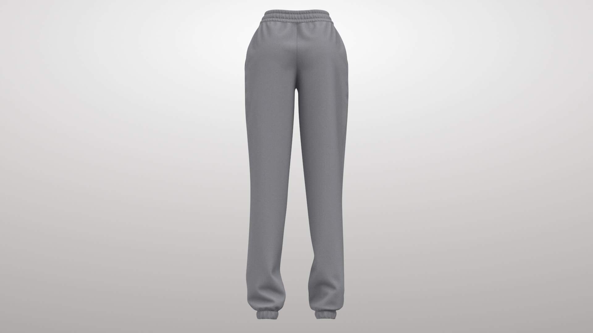 Female Sweatpants 1v 3D Model