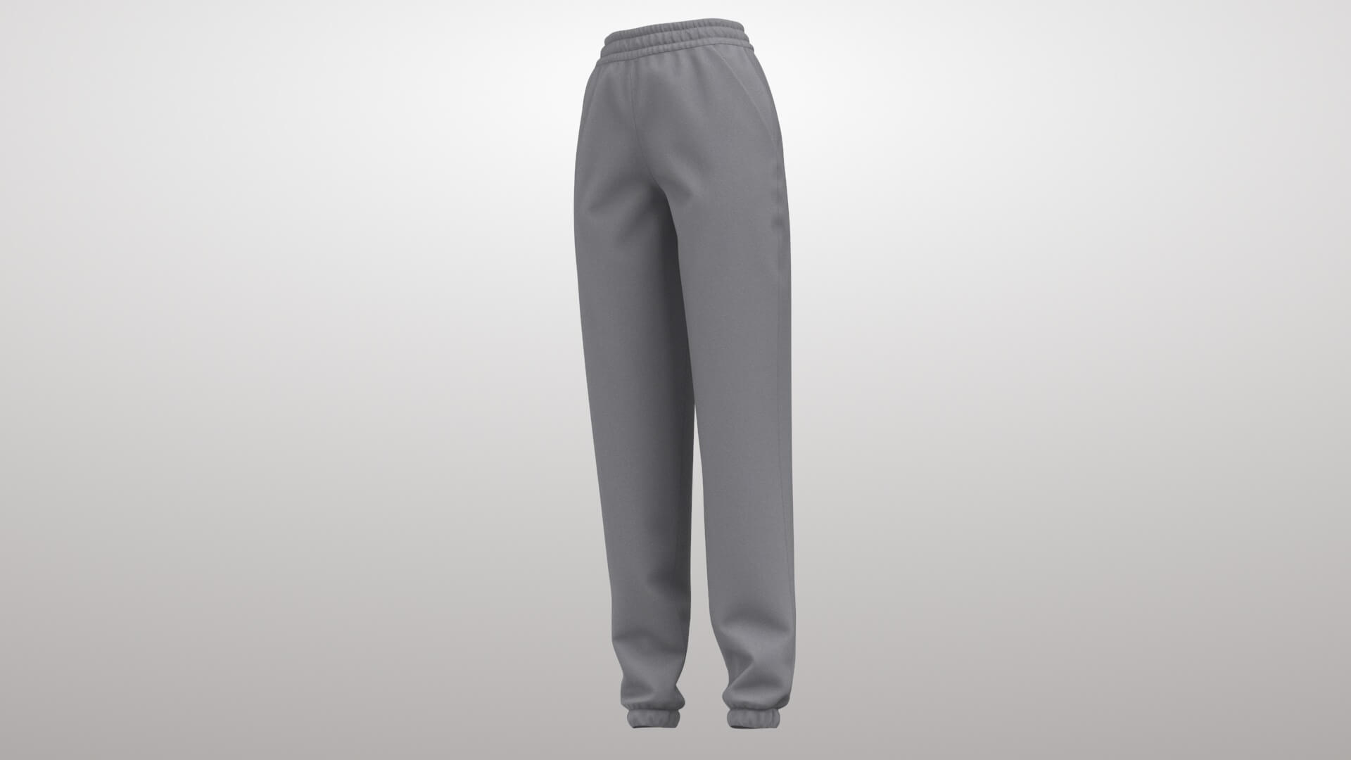 Female Sweatpants 1v 3D Model