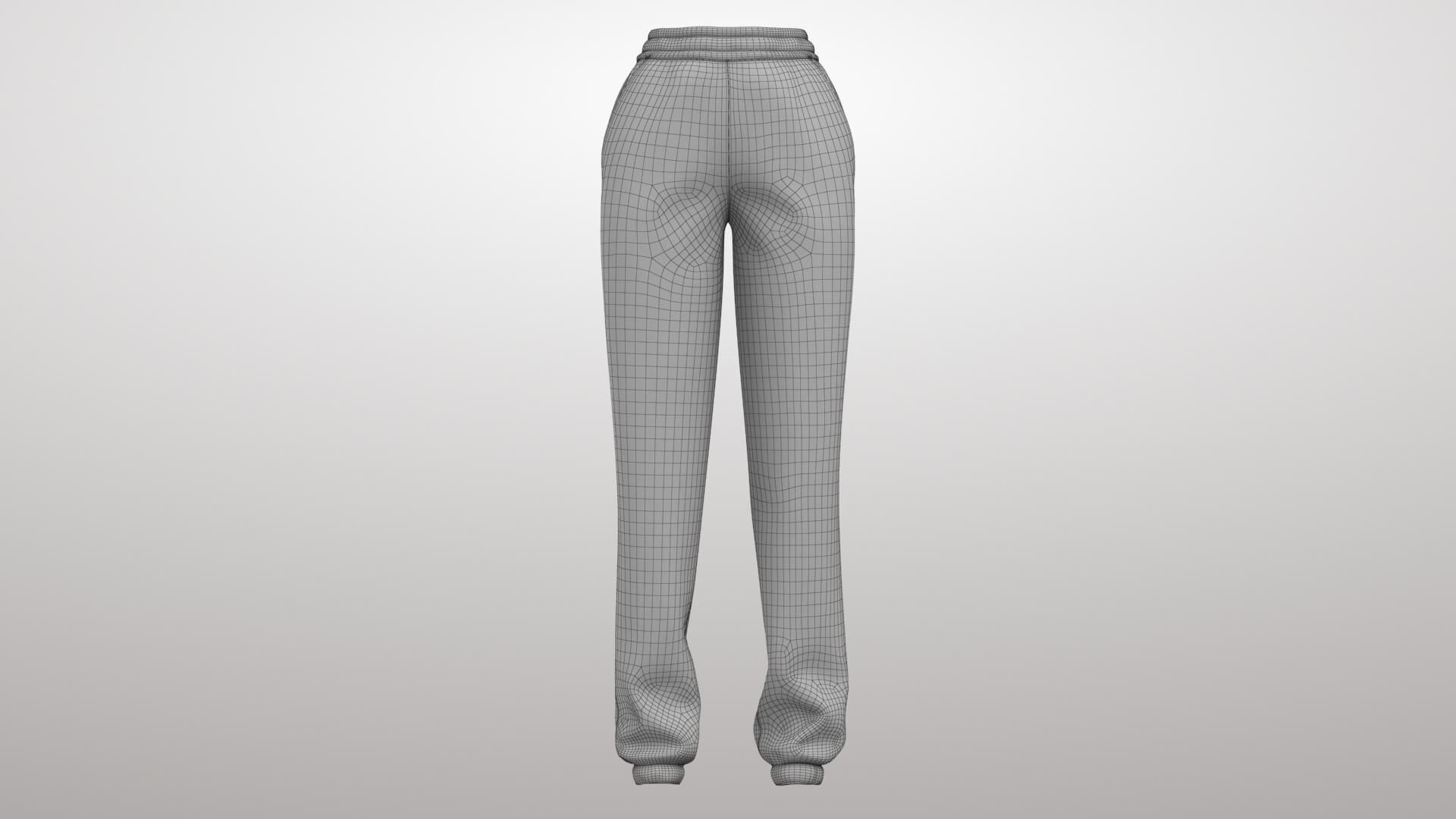 Female Sweatpants 1v 3D Model
