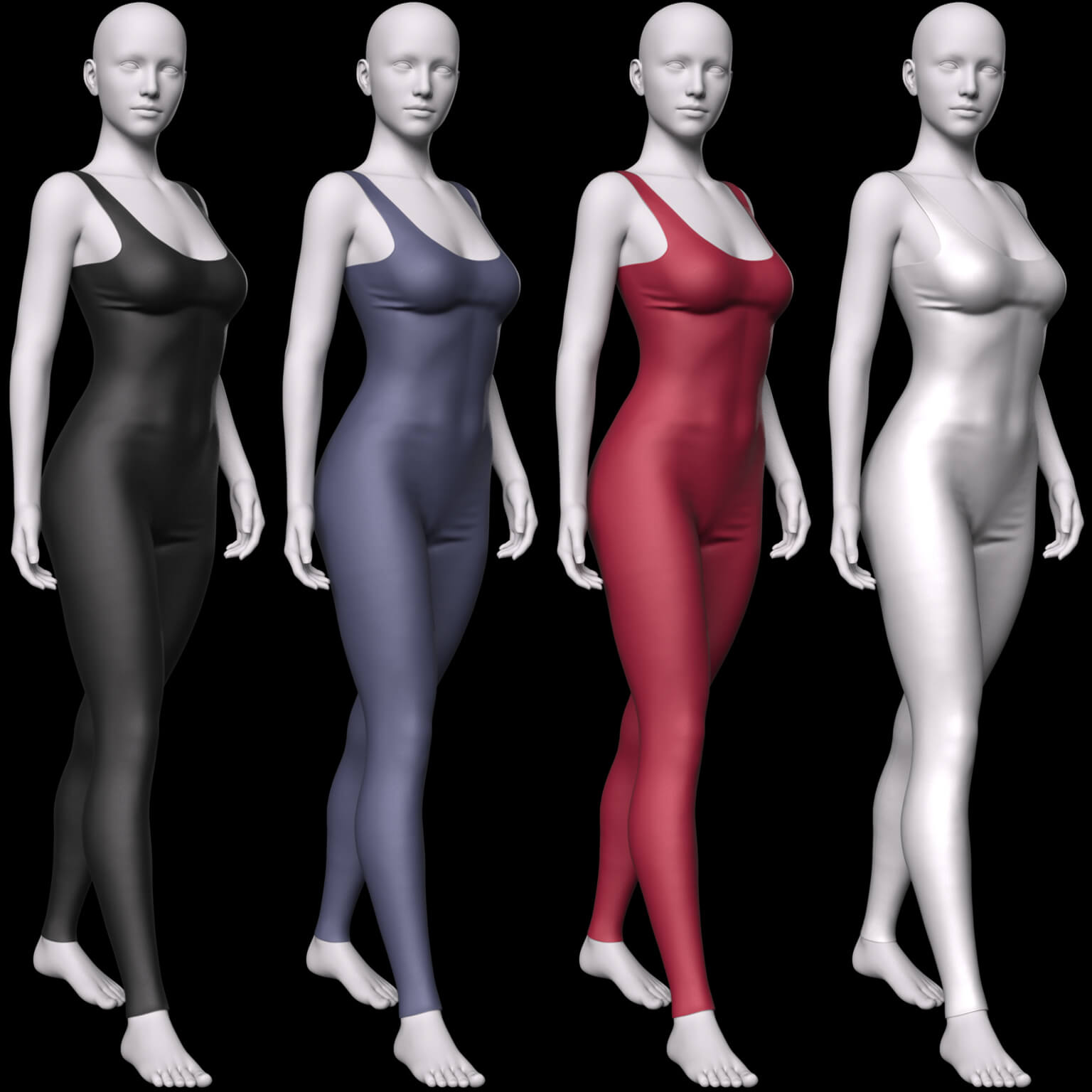Fitness Jumpsuit 02v G8F Daz Content