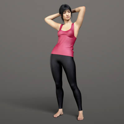 Fitness Tank Top and Leggings 02v G9