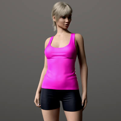 Fitness Tank Top and Sports Shorts G8F
