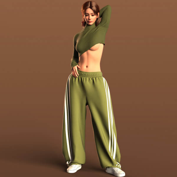 Baggy Sweatpants Short Sweater