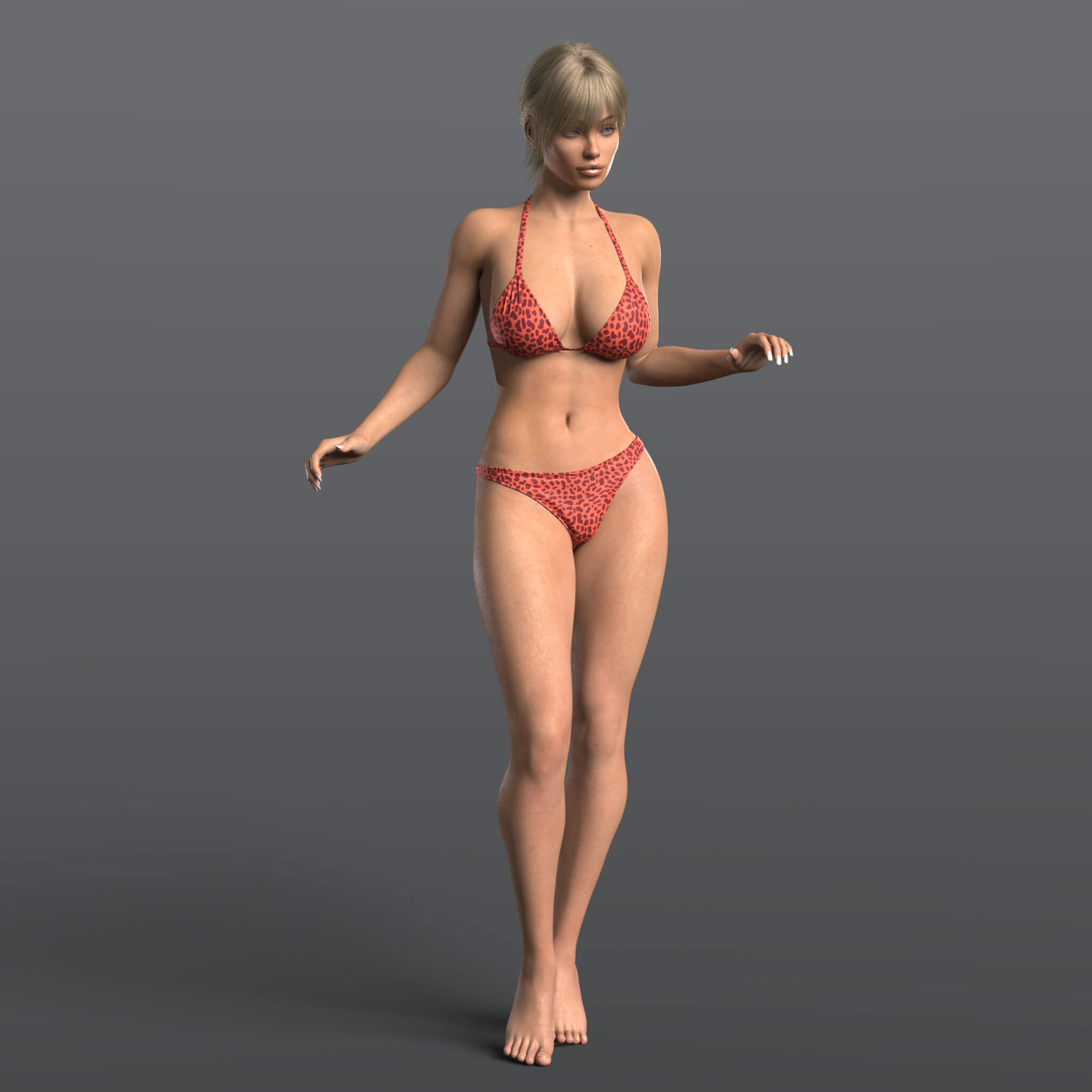 Bikini Swimsuit 3v 3D Render, Digital Artwork by Elena_Shvets