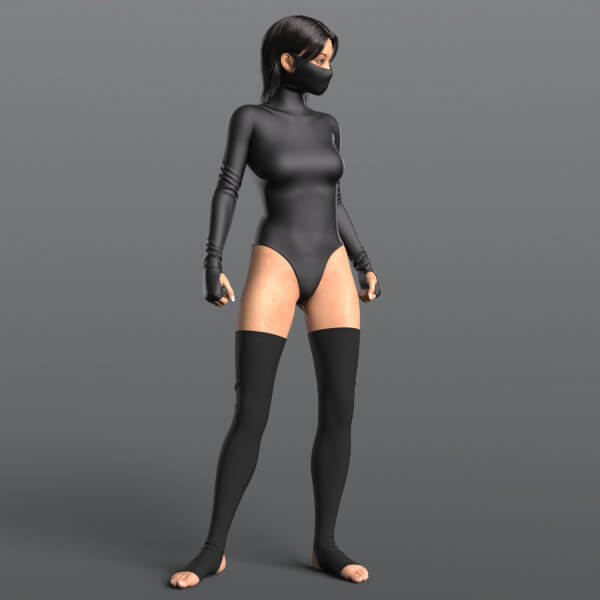 Bodysuit Mask and Stockings 02v G8F