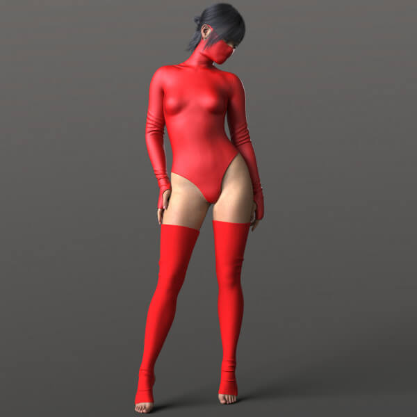 Bodysuit Mask and Stockings 02v G9