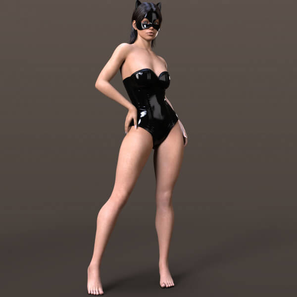 Corset 02v and Cat Mask G8F