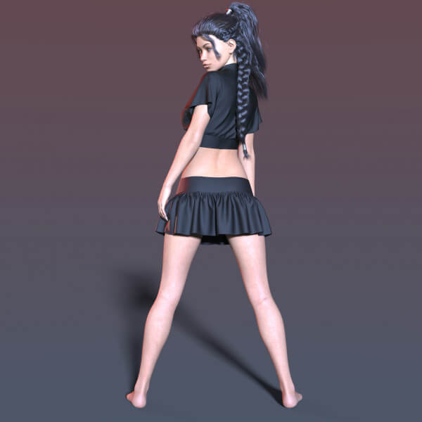 Crop Top 02v and Skirt