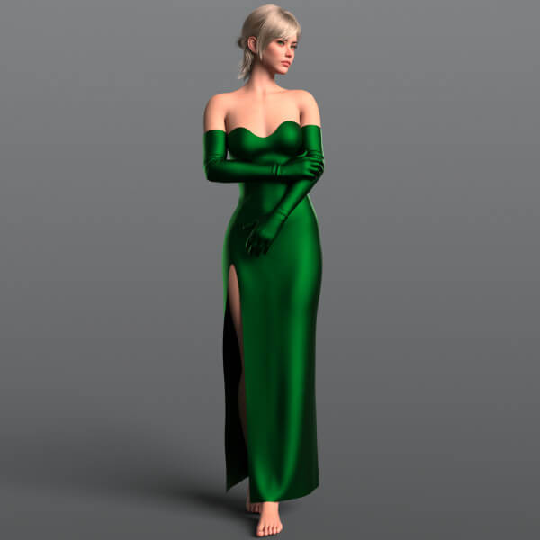 Evening Dress 01V and Gloves G9