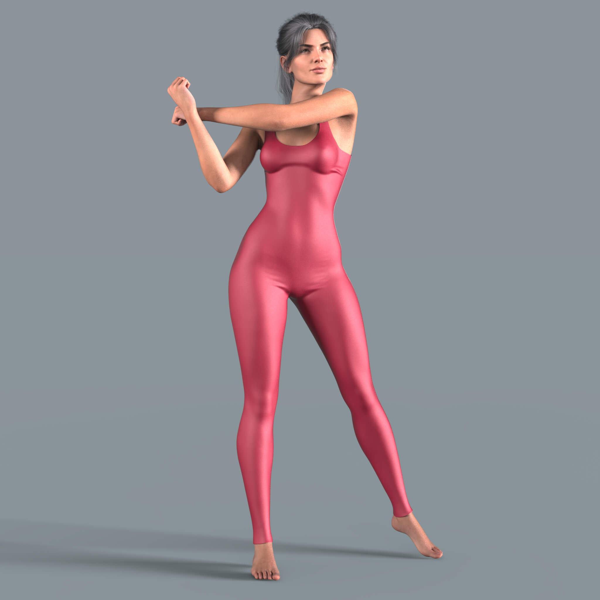 Fitness Jumpsuit 02v G9 3D Render, Digital Artwork by Elena_Shvets
