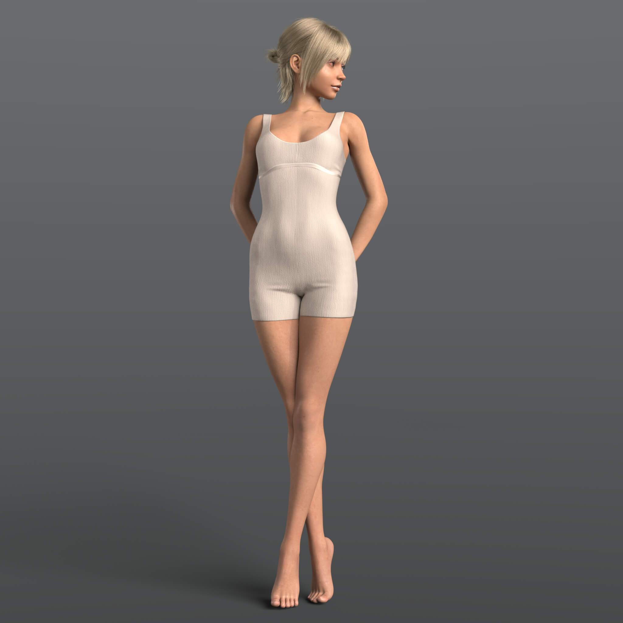 Fitness Jumpsuit and Sports Gloves G8F 3D Render, Digital Artwork by Elena_Shvets