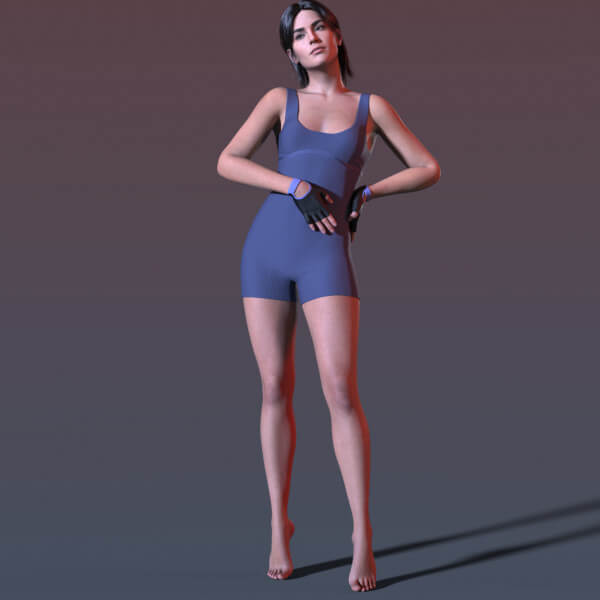 Fitness Jumpsuit and Sports Gloves G9
