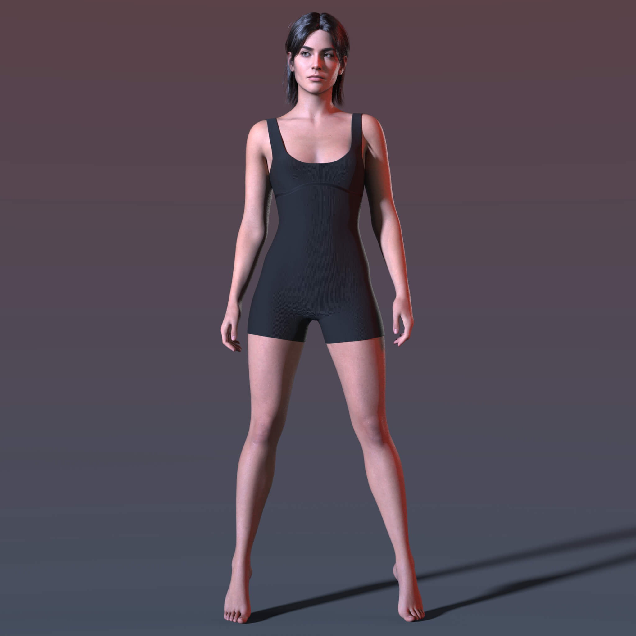Fitness Jumpsuit G9 3D Render, Digital Artwork by Elena_Shvets