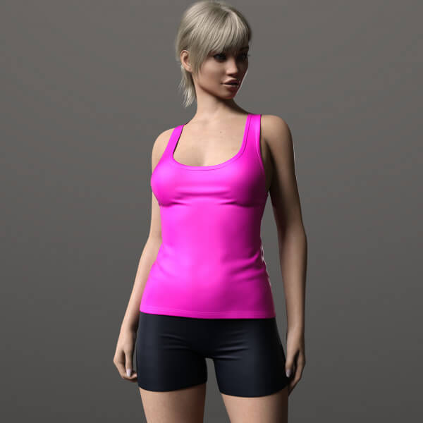 Fitness Tank Top and Sports Shorts
