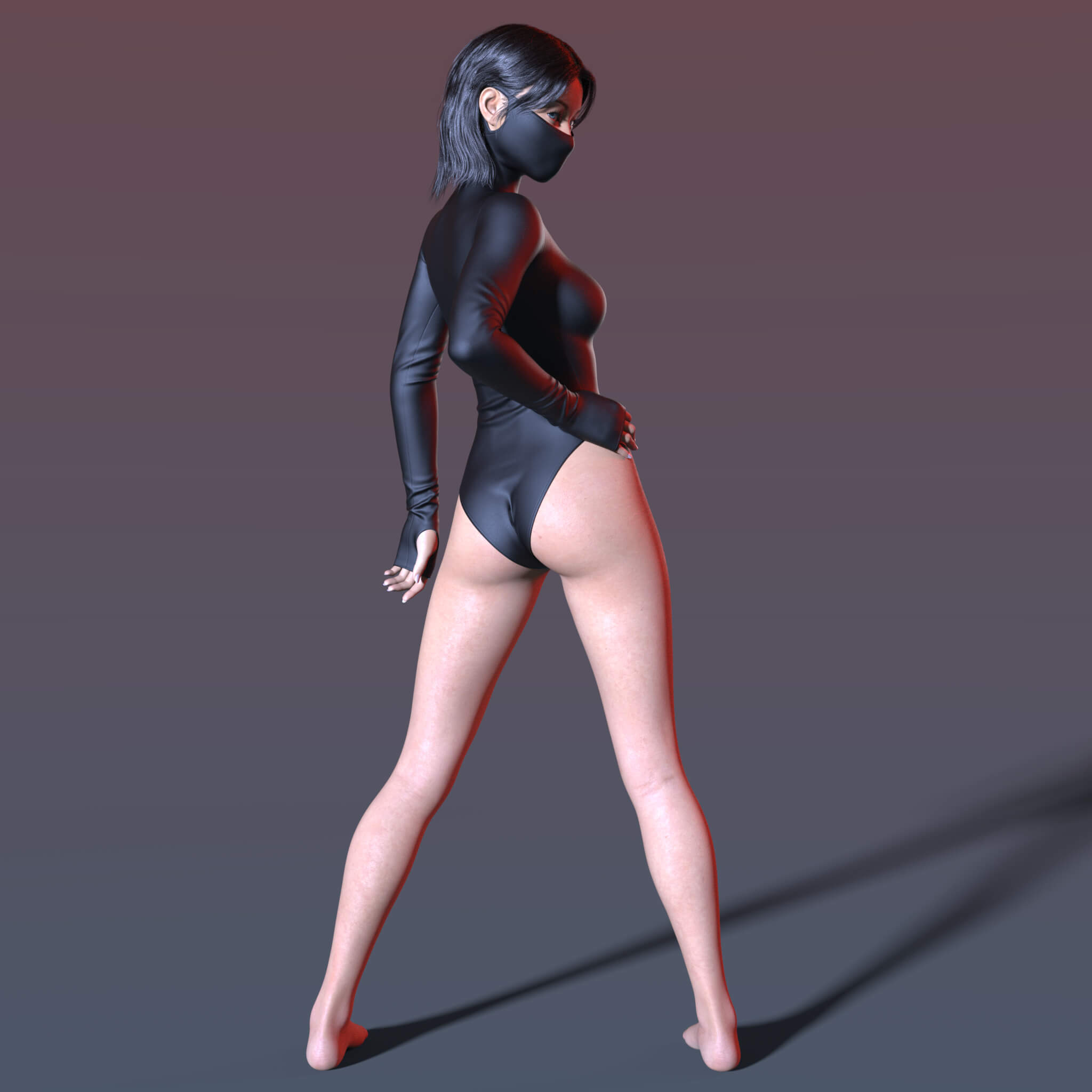 High Boots 4v Body Katana G8 3D Render, Digital Artwork by Elena_Shvets