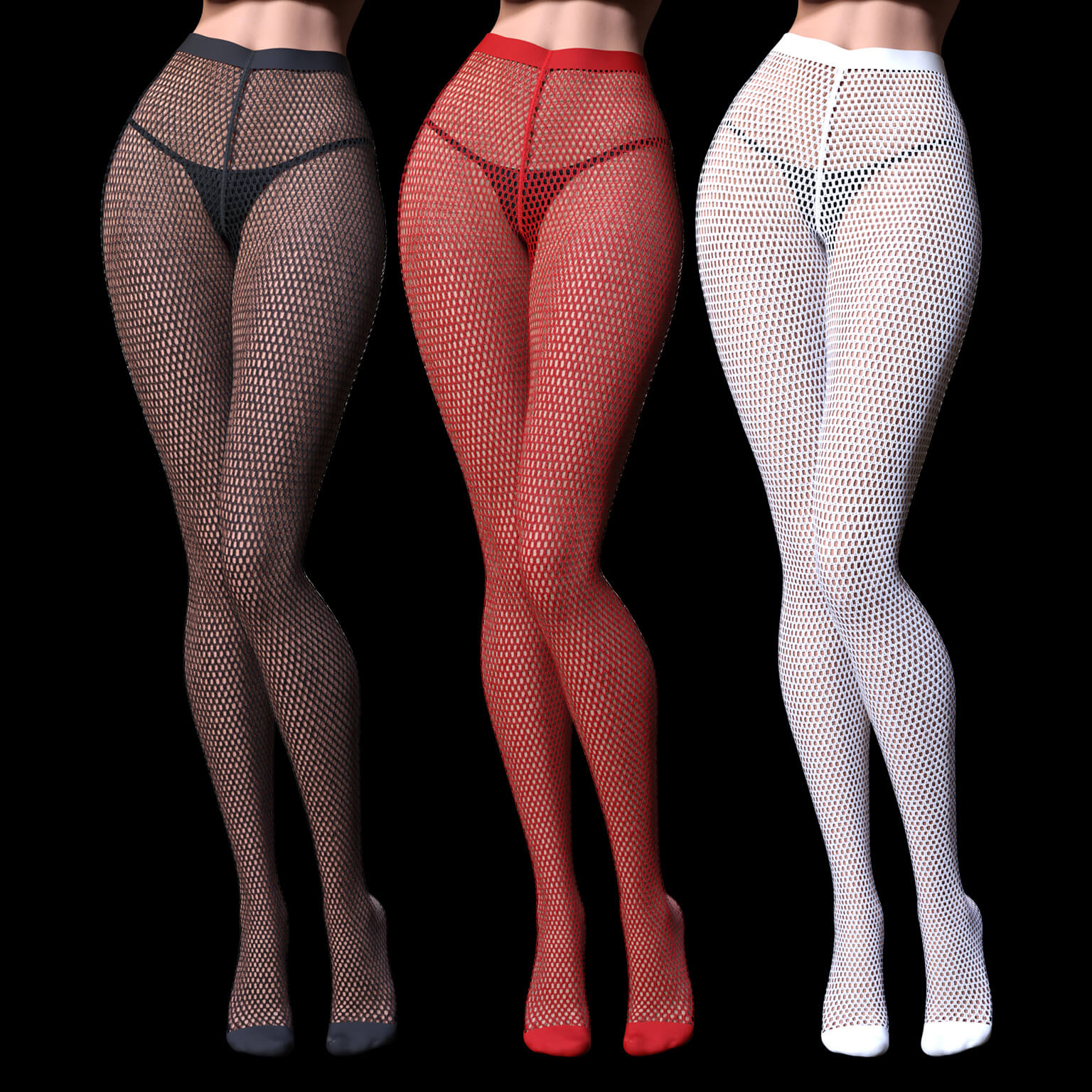 Mesh Tights 2 in 1 3D Render, Digital Artwork by Elena_Shvets