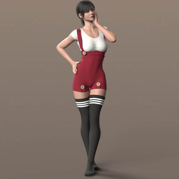Overall Shirt Stockings G9