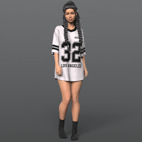 Oversize T-Shirt and Socks G8F