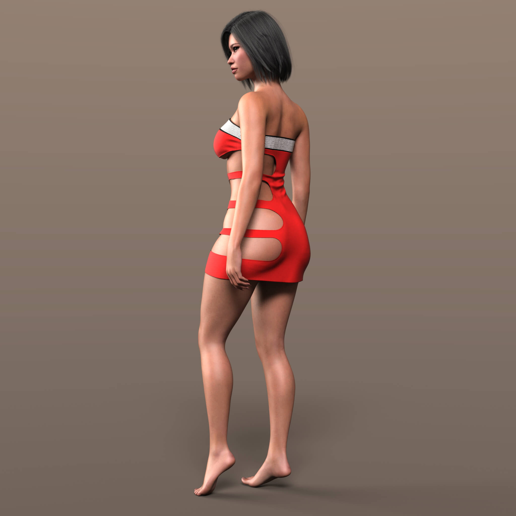 Short Dress 8v G9 3D Render, Digital Artwork by Elena_Shvets