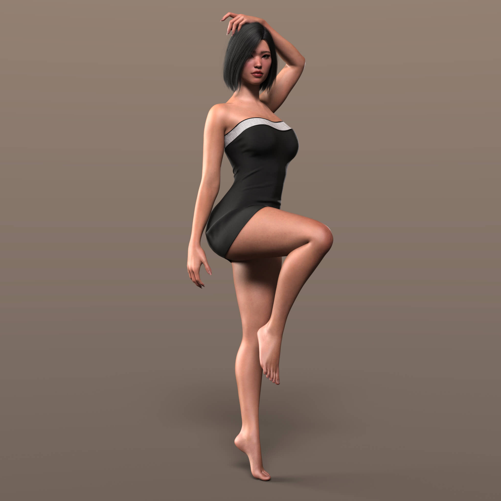 Short Dress 8v G9 3D Render, Digital Artwork by Elena_Shvets