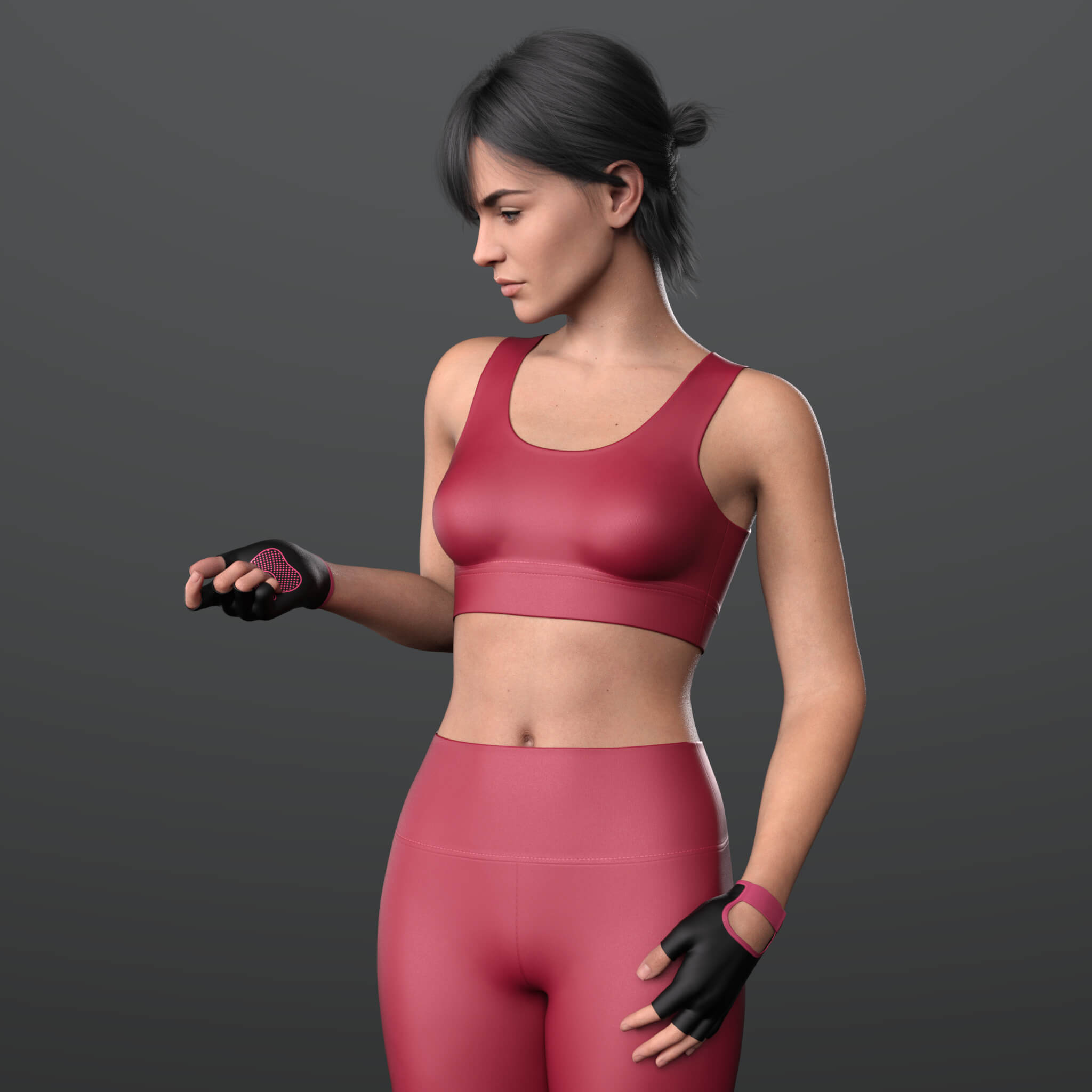 Sports Gloves G9 3D Render, Digital Artwork by Elena_Shvets