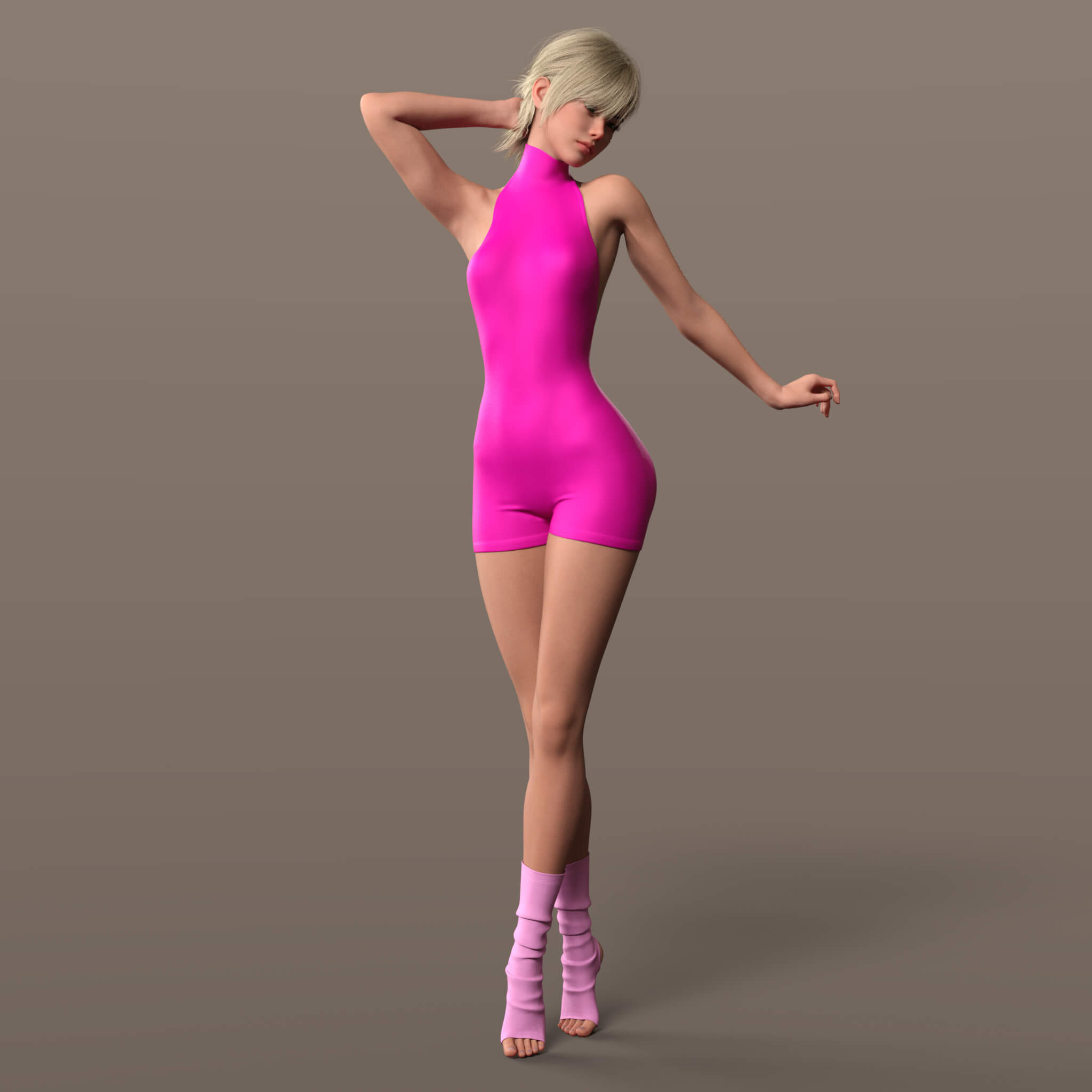 Sports Jumpsuit and Socks 3D Render, Digital Artwork by Elena_Shvets