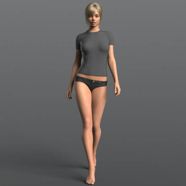 T Shirt 2v and Denim Panties G8F
