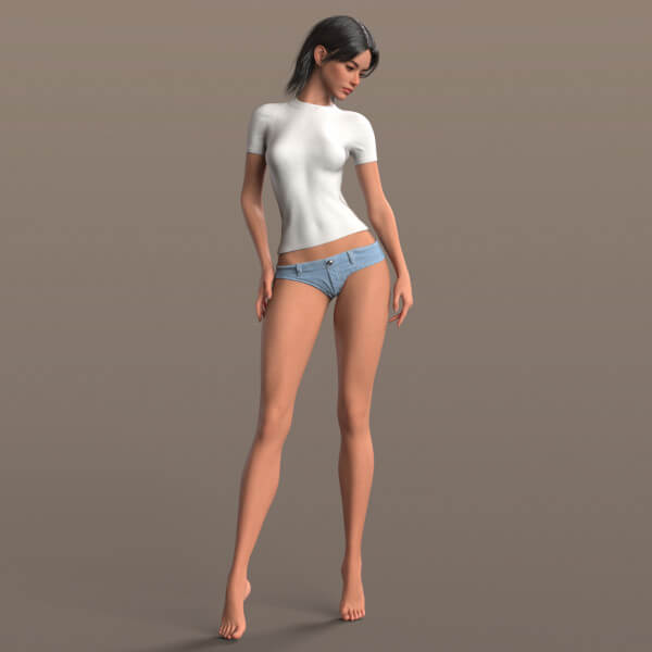 T Shirt 2v and Denim Panties G9
