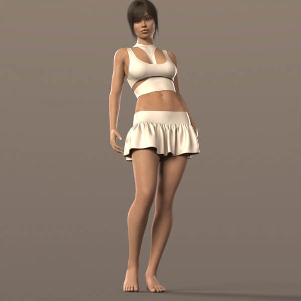 Top 07v and Skirt G8 Female