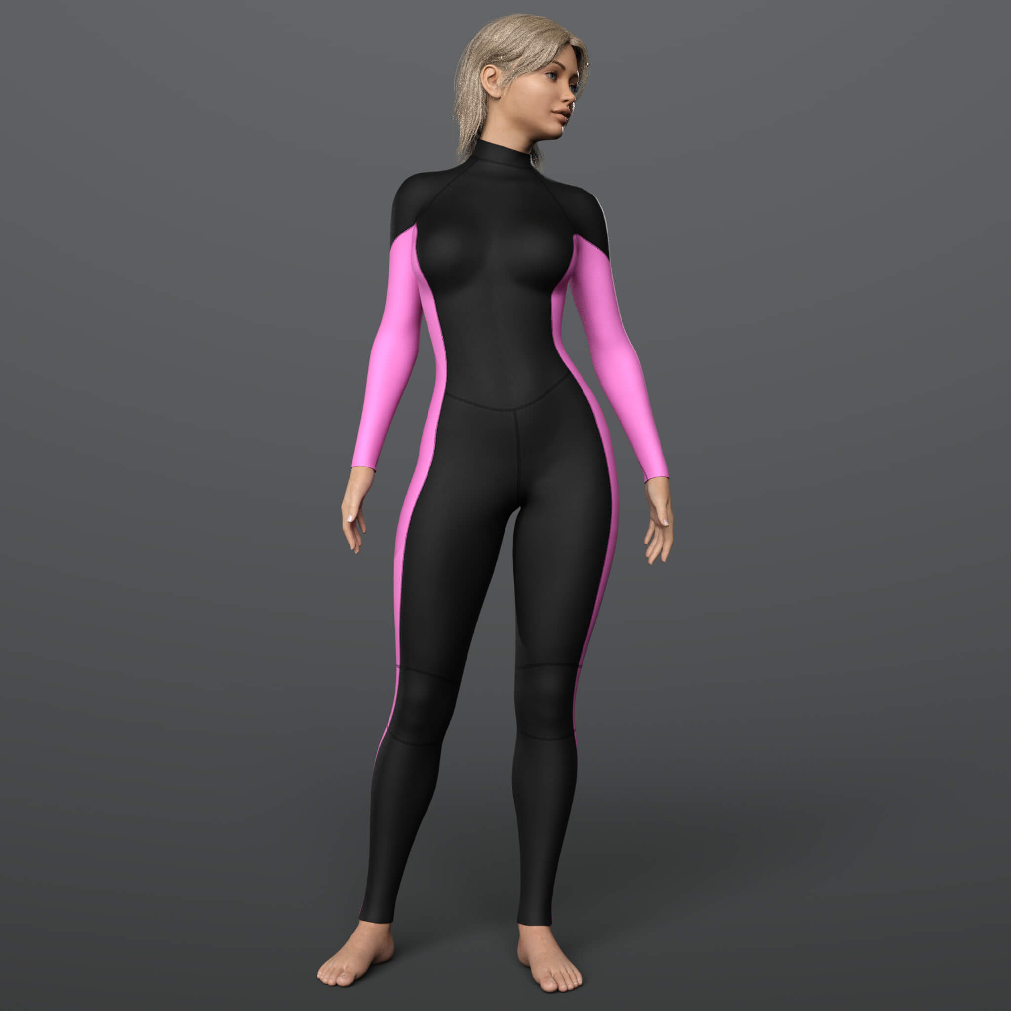 Wetsuit G8 Female 3D Render, Digital Artwork by Elena_Shvets