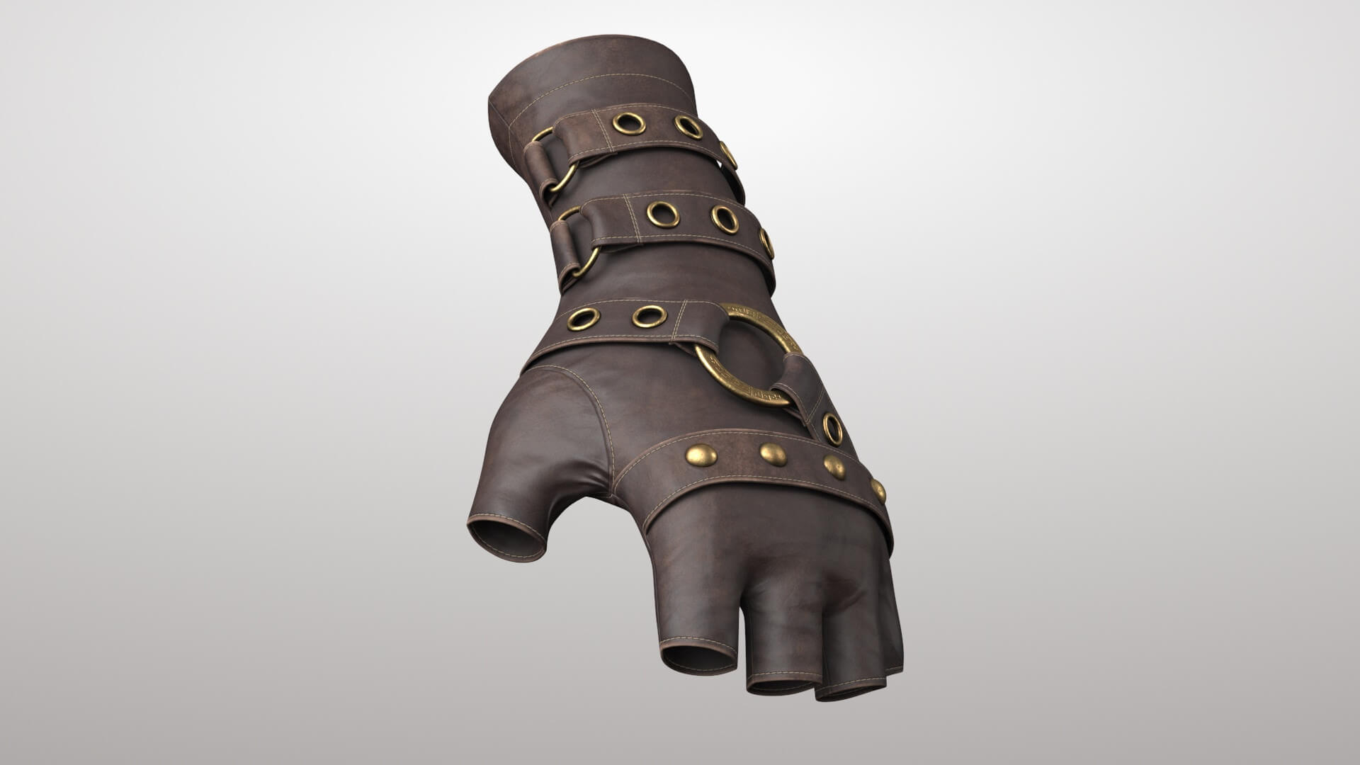 Gloves Leather 01V 3D Model