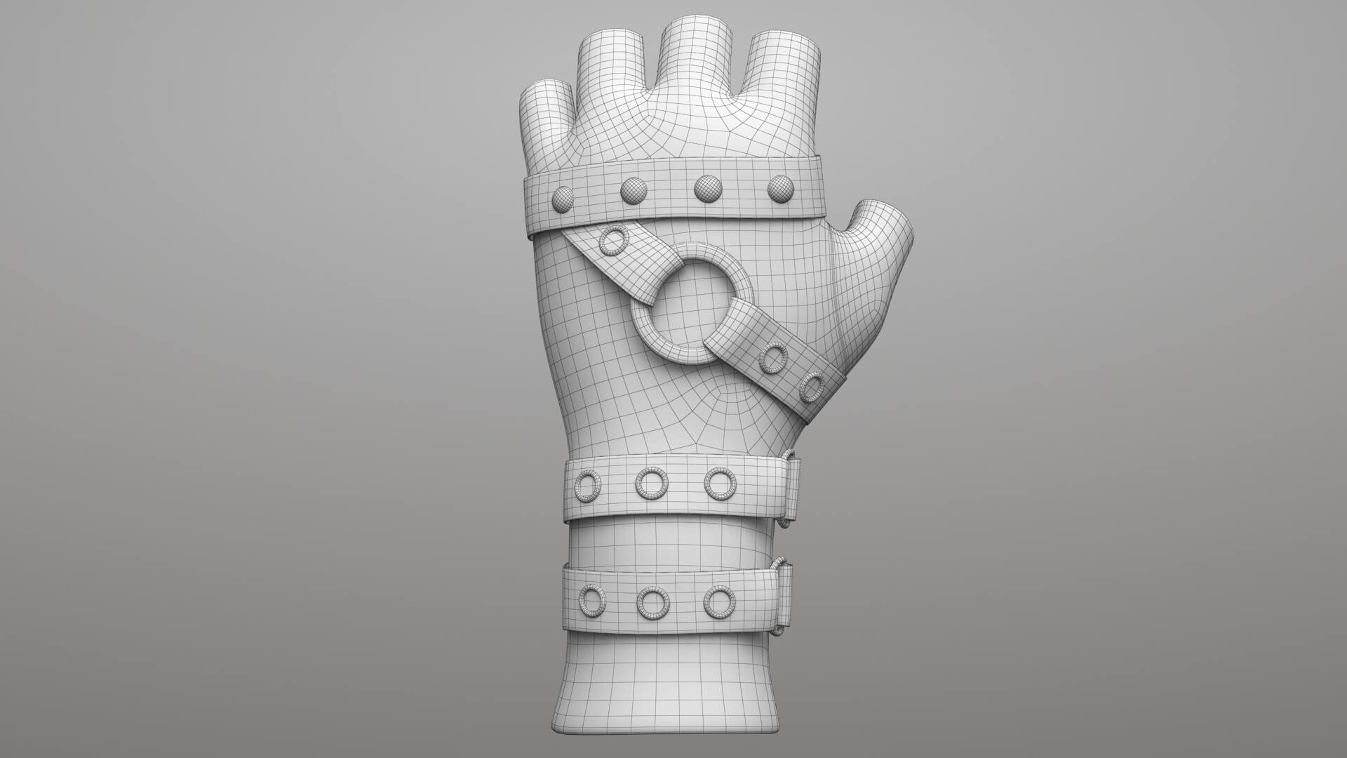 Gloves Leather 01V 3D Model