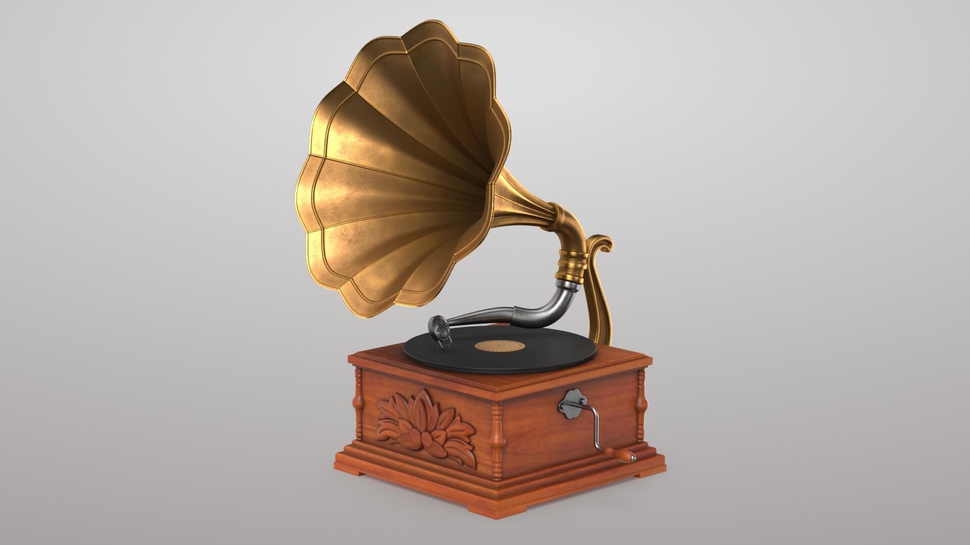 Gramophone 3D Model