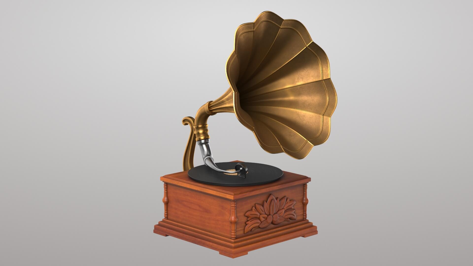 Gramophone 3D Model