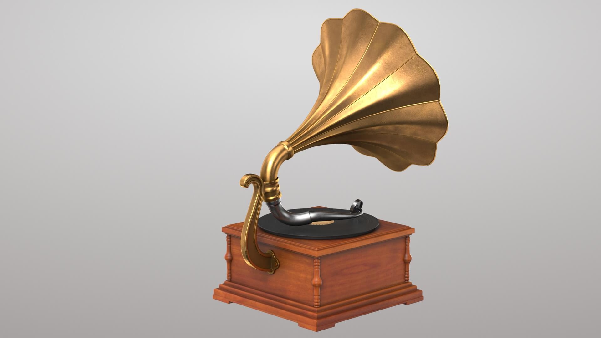 Gramophone 3D Model