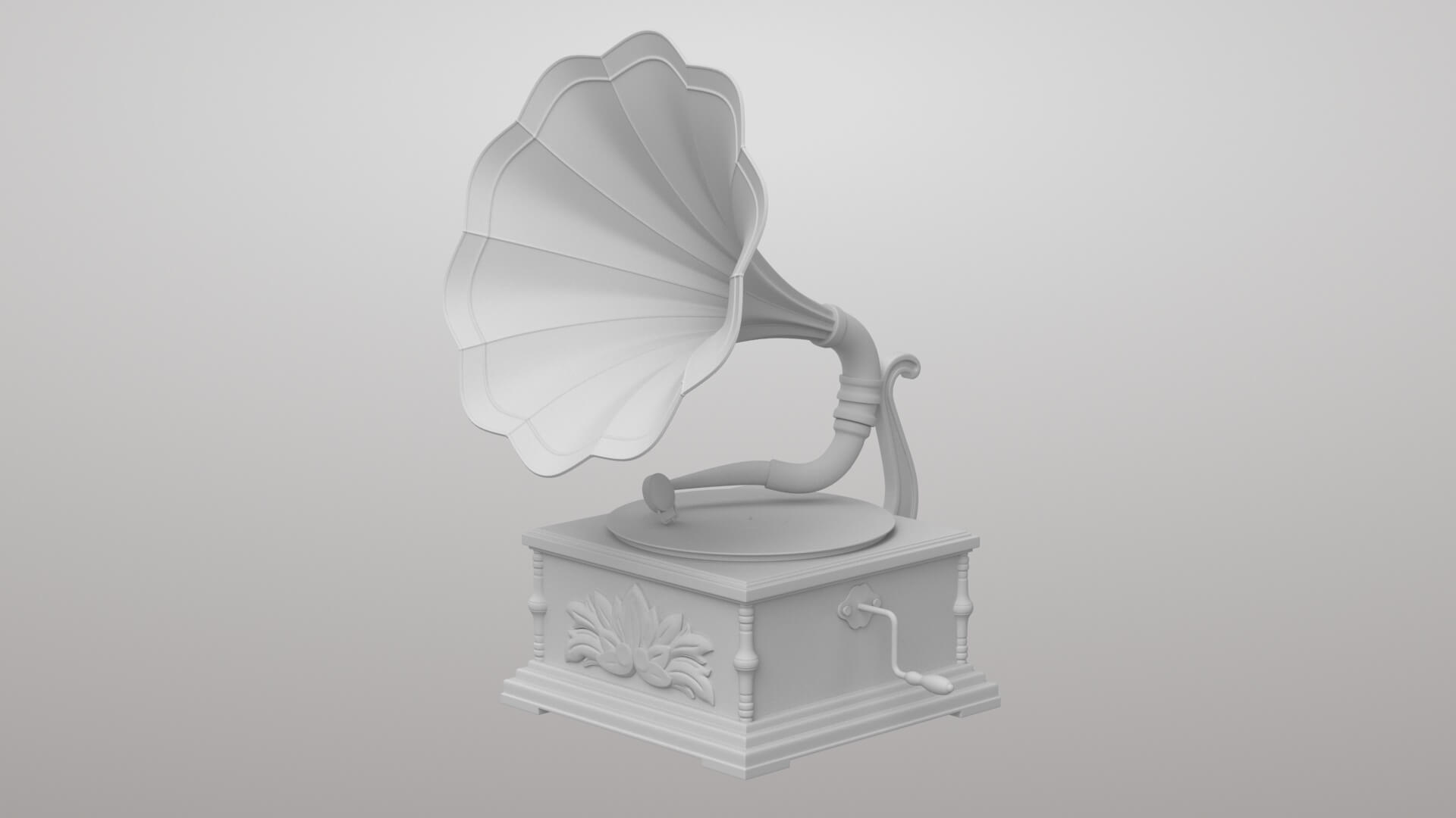 Gramophone 3D Model