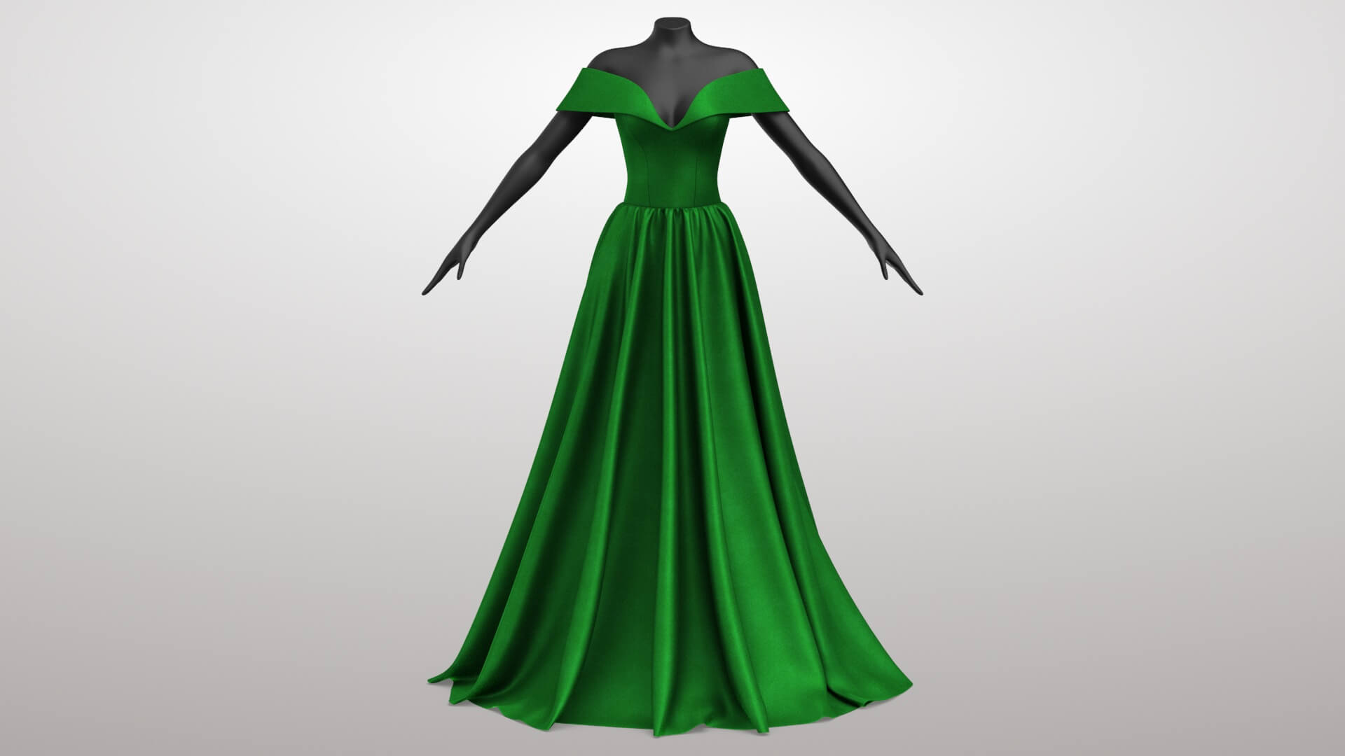 Green Dress 3D Model