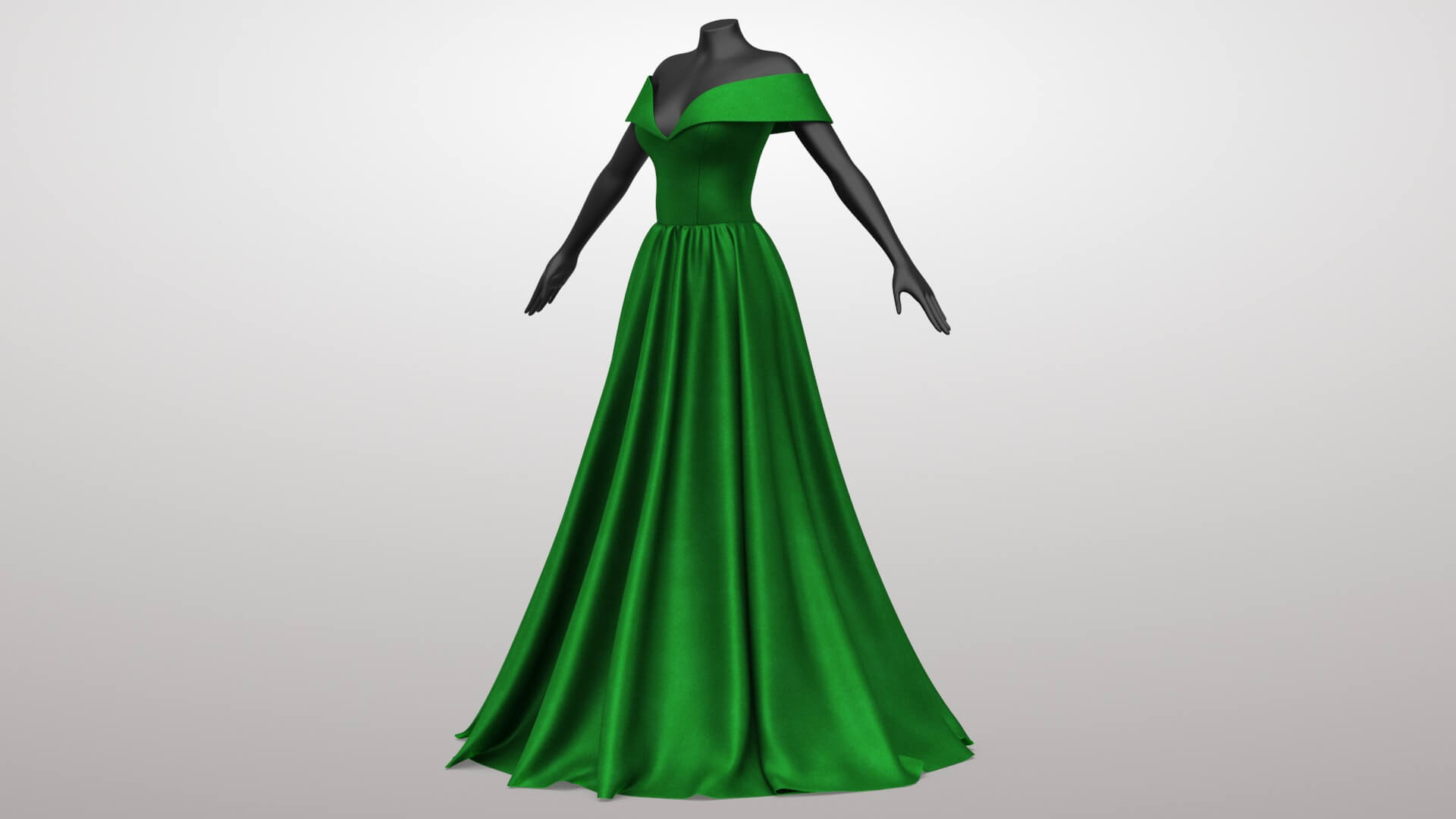Green Dress 3D Model
