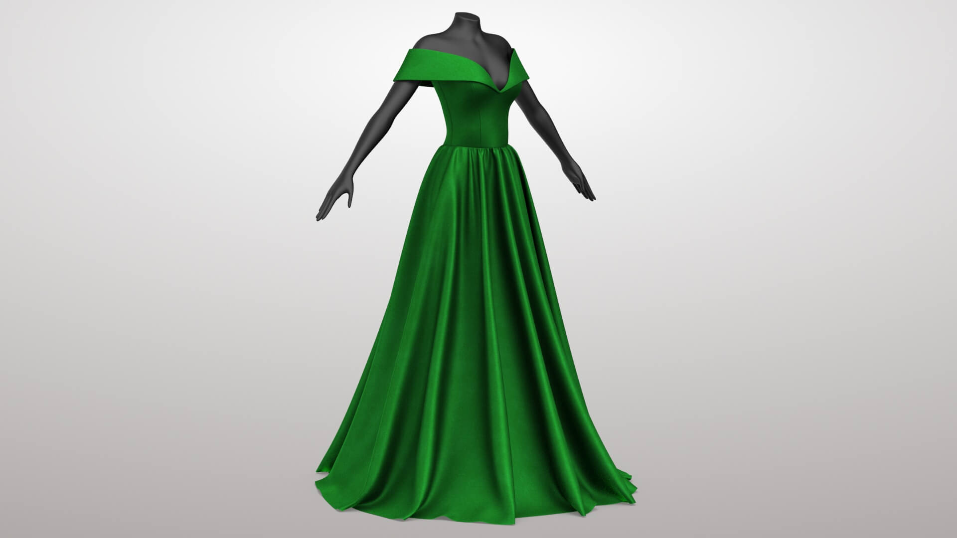Green Dress 3D Model